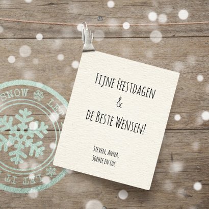 Vrolijke kerstkaart label foto 3