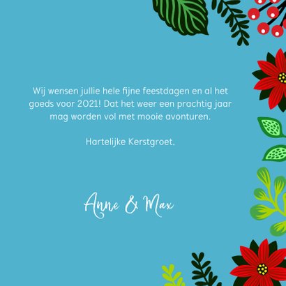 Vrolijke kerstkaart met aapje in de jungle 3