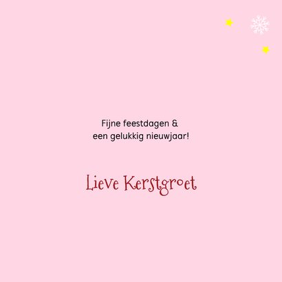 Vrolijke kerstkaart met hond en kerst items 3