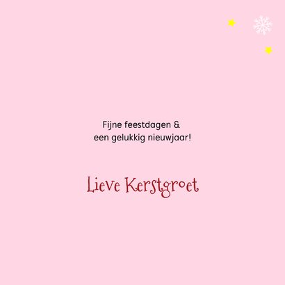 Vrolijke kerstkaart met hond en kerst items 3