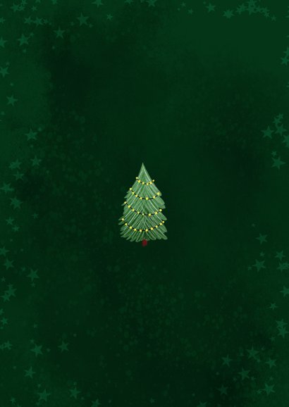 Vrolijke kerstkaart met koekoeksklokje met kerstman Achterkant