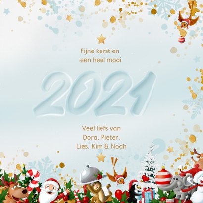 Vrolijke Kerstkrans met eigen foto 3