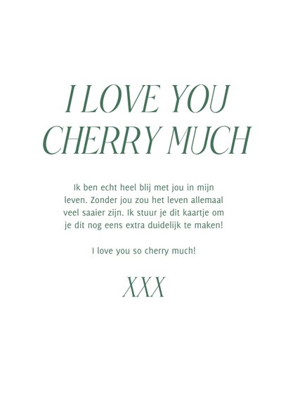 Vrolijke liefdeskaart I love you cherry much 3