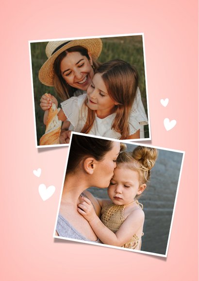 Vrolijke moederdagkaart met illustratie van 2 kersjes 2