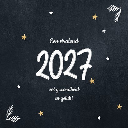 Vrolijke nieuwjaarskaart internationaal met foto 2027 2