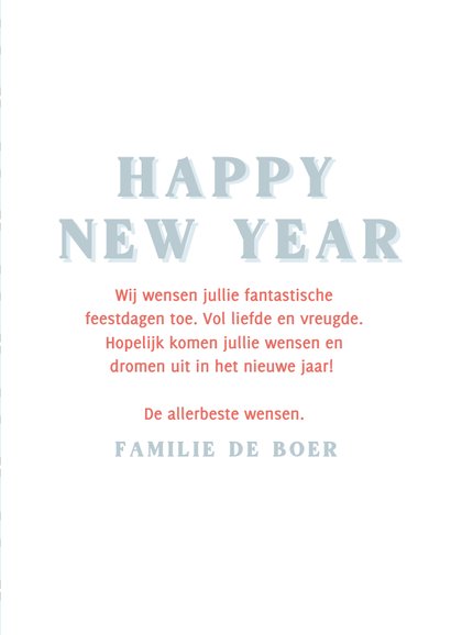 Vrolijke nieuwjaarskaart met foto op bloemen patroontje 3