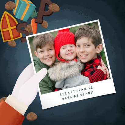 Vrolijke Sinterklaaskaart uitnodiging pakjesavond met mijter 2