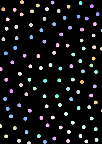 Vrolijke stoere uitnodiging kinderfeestje met neon kleurtjes Achterkant