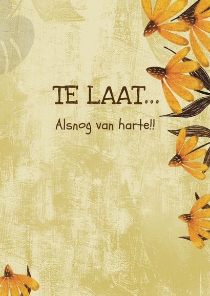 Vrolijke te laat kaart met luiaard 3