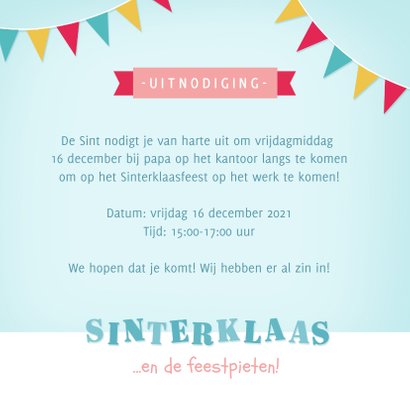 Vrolijke uitnodiging voor een bedrijf Sinterklaasfeest 3
