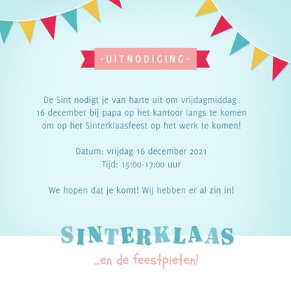 Vrolijke uitnodiging voor een bedrijf Sinterklaasfeest  3