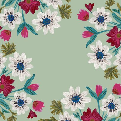  Vrolijke uitnodiging voor een fleurig verjaardagsfeestje Achterkant