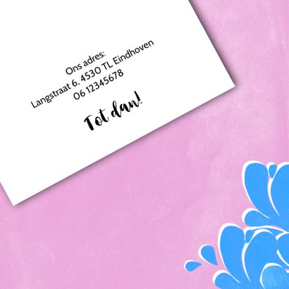 Vrolijke uitnodiging voor een zwemfeestje 2