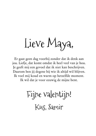 Vrolijke valentijnskaart vol met kusjes in oranje en roze 3