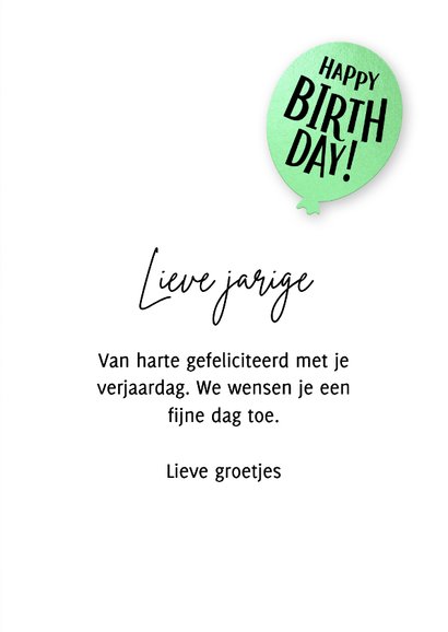 Vrolijke verjaardag kaart smileys ballonnen 3