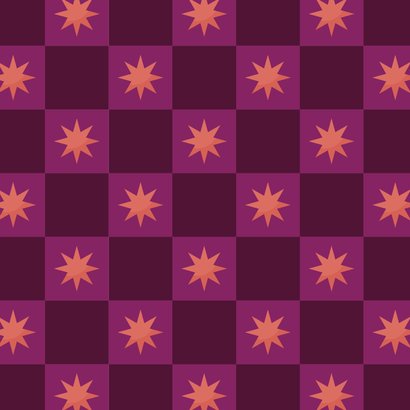 Vrolijke verjaardagskaart hoera blokjespatroon met sterren 2