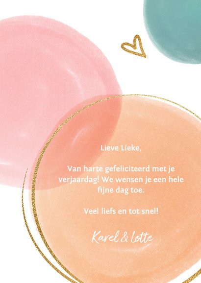 Vrolijke verjaardagskaart meisje vrouw dots 3