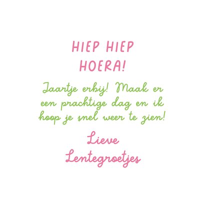 Vrolijke verjaardagskaart met bloesem 3