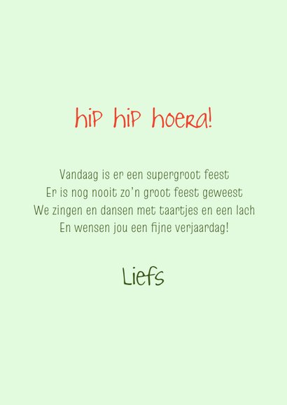 Vrolijke verjaardagskaart met een feestende kikker 3