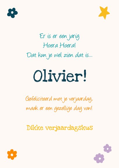 Vrolijke verjaardagskaart met kat met feestmuts 3