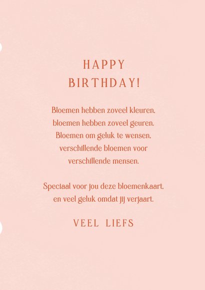 Vrolijke verjaardagskaart met witte bloemen 3