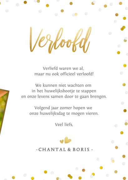 Vrolijke verlovingskaart of uitnodiging verlovingsfeest 3