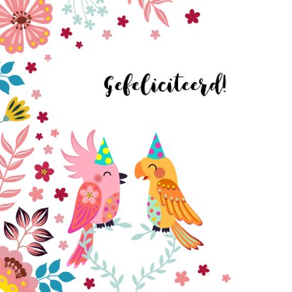 Vrolijke vogels verjaardagskaart 2