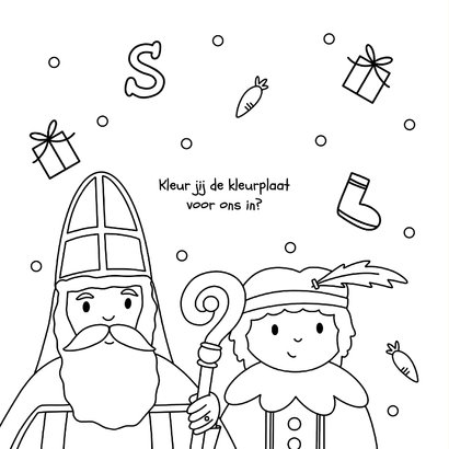 Vrolijke wenskaart Sinterklaas liefs van Sint en Piet 2