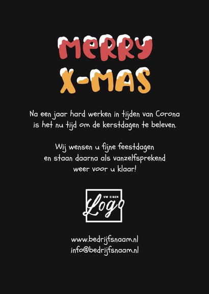 Vrolijke zakelijke kerstkaart met sokken en kerstballen 3