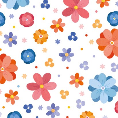 Vrolijke zomaar kaart met bloemen liefs 2