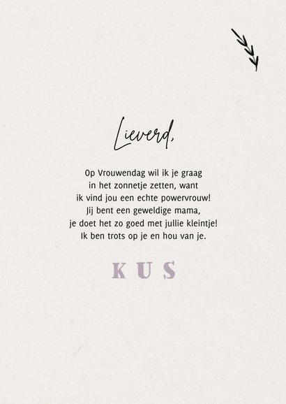 Vrouwendag Power Mama met baby illustratie 3