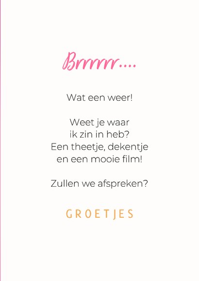 Warme winterse groet van hond met wintermuts 3