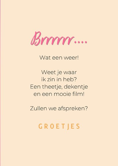 Warme winterse groet van hond met wintermuts 3