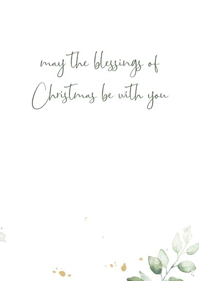 Watercolor kerstkaart Joy to the world 3