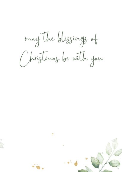 Watercolor kerstkaart Joy to the world 3