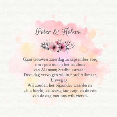 watercolor save the date trouwkaart 3