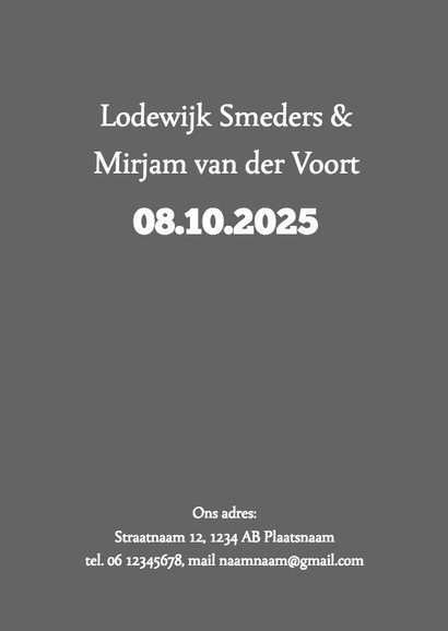 We say yes trouwkaart 2