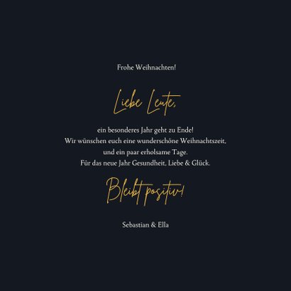 Weihnachts-Neujahrskarten Stay positive 3