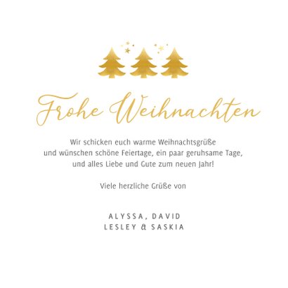Weihnachtsgrußkarte drei Tannenbäume 3