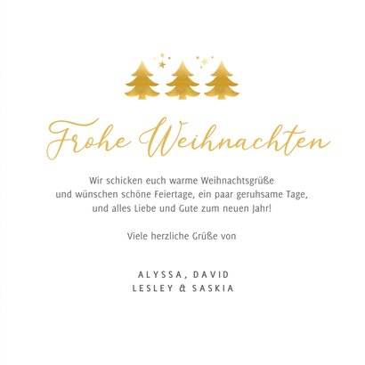 Weihnachtsgrußkarte drei Tannenbäume 3