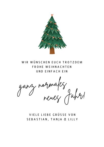 Weihnachtskarte 'Alles steht Kopf' 3