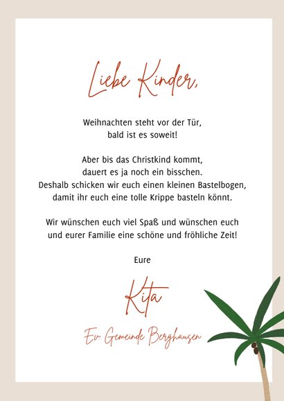 Weihnachtskarte Bastelbogen Weihnachtskrippe 3
