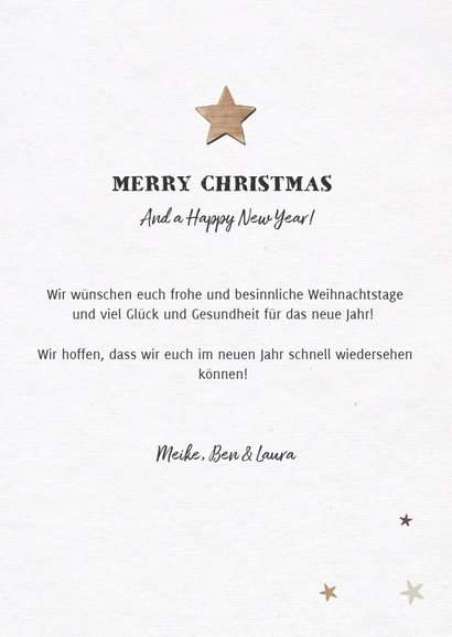 Weihnachtskarte Baum aus Fotos mit Sternen 3