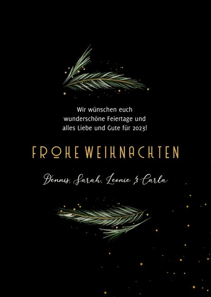 Weihnachtskarte Baum aus Zweigen 'Merry Christmas' 3