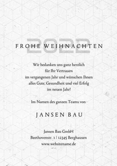 Weihnachtskarte Bauunternehmen Fotocollage 3