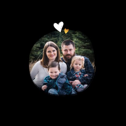 Weihnachtskarte botanisch mit Foto rund 2