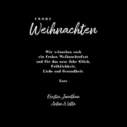 Weihnachtskarte botanisch mit Foto rund 3