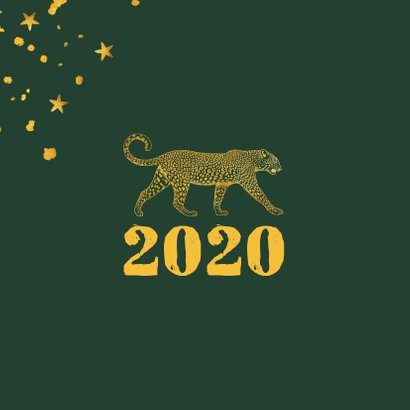 Weihnachtskarte botanisch mit Leopard 2