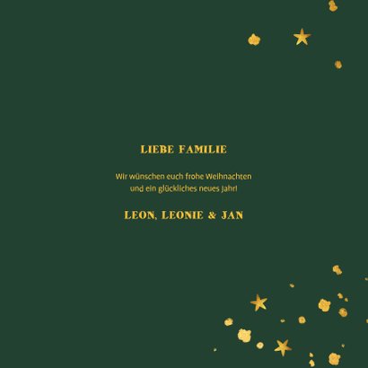Weihnachtskarte botanisch mit Leopard 3