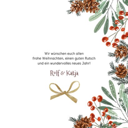 Weihnachtskarte 'Christmas Greetings' mit Foto 3